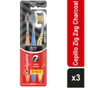 Cepillo Dental Colgate Zig Zag Carbón 3 Unidades