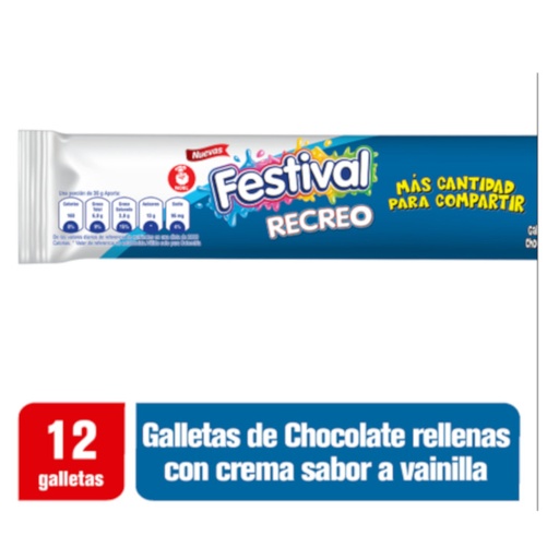 [053643] Galleta Festival Recreo Chocolate Vainilla 108Gr