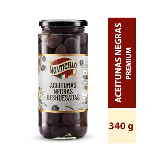 [053726] Aceitunas Negras Monticello 340Gr