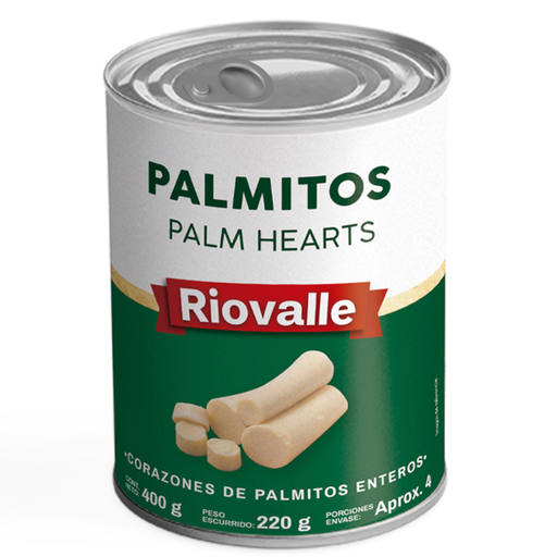 [019203] Palmitos Enteros Riovalle Lata 400Gr