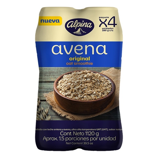 [053774] Avena Alpina Original Botella 4 Unidades 280Gr