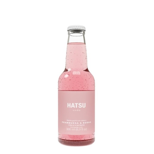 [053953] Hatsu Soda Botella Frambuesa Rosas 300Ml