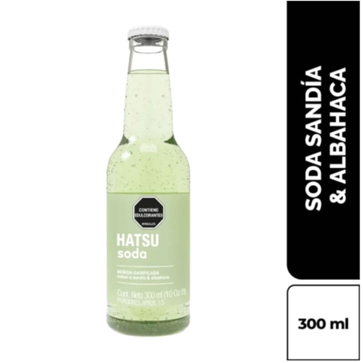 [053955] Hatsu Soda Botella Sandia Albahaca 300Ml
