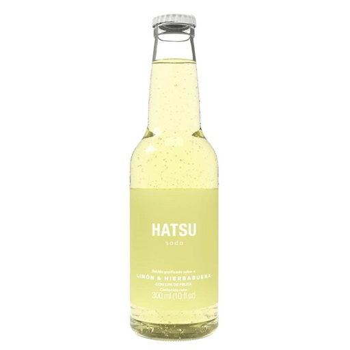 [053956] Hatsu Soda Botella Limón Hierbabuena 300Ml