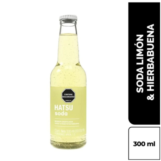 [053956] Hatsu Soda Botella Limón Hierbabuena 300Ml
