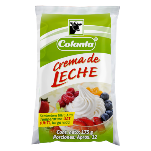 [053972] Crema De Leche Colanta UHT Semientera Bolsa 175Ml