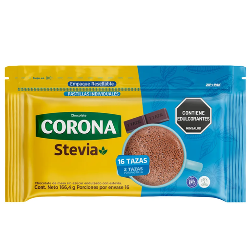 [054015] Chocolate Corona Endulzado Con Stevia 166.4Gr