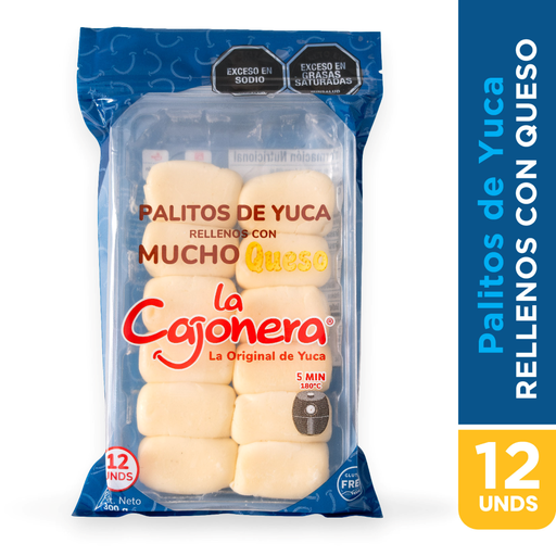[054023] Palitos de Yuca queso La Cajonera 12 Unidades 300Gr