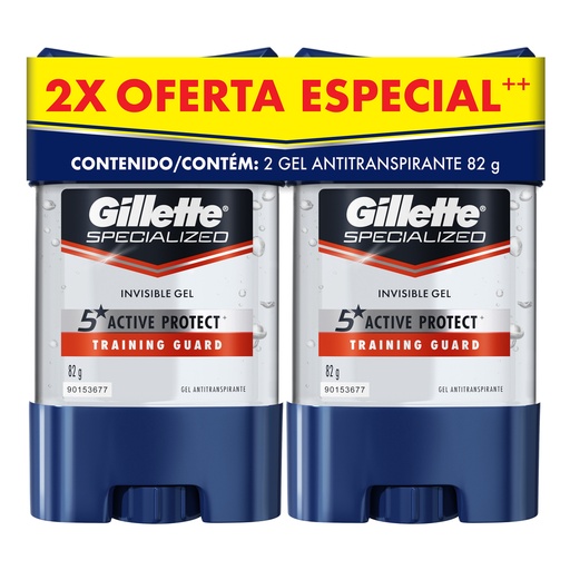 [054024] Desodorante Gillette Training Guard 2 Unidades 82Gr Precio Especial 