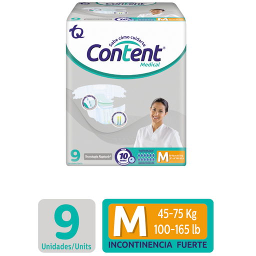 [054056] Content Medical Incontinencia Fuerte M 9 Unidades