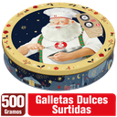 Galletas Navidad Noel Cofre Circular Surtida 500Gr