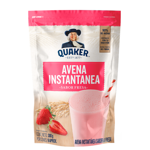 [000250] Avena Instantanea Quaker Fresa Bolsa 300Gr