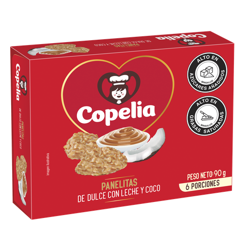 [054201] Panelitas Copelia Rellenas De Dulce Con Leche 6 Unidades 90Gr