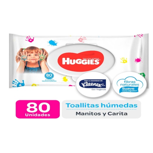 [054177] Toallitas Humedas Huggies Manitos Y Carita 80 Unidades