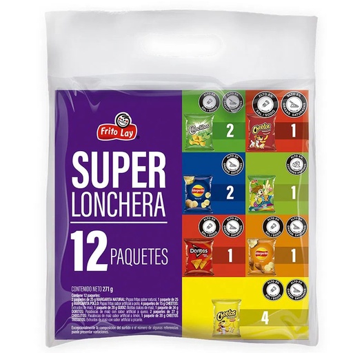 [054217] Super Lonchera Frito Lay 12 Unidades 271Gr