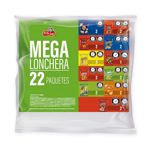 [054218] Mega Lonchera Frito Lay 22 Unidades 586Gr