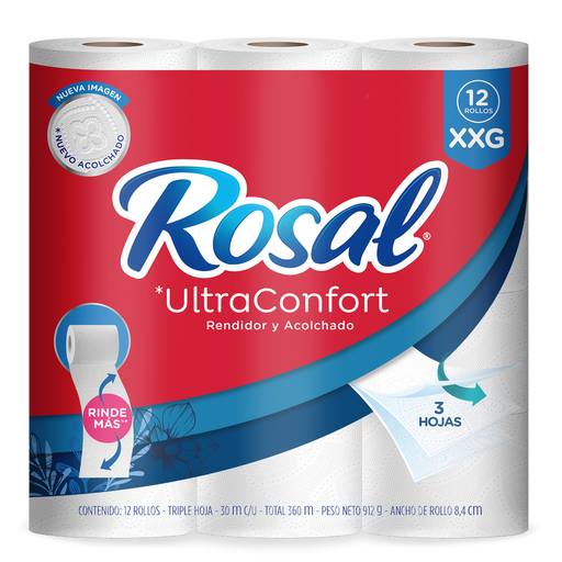[054241] Papel Higiénico Rosal Ultra Confort XXG 12 Unidades
