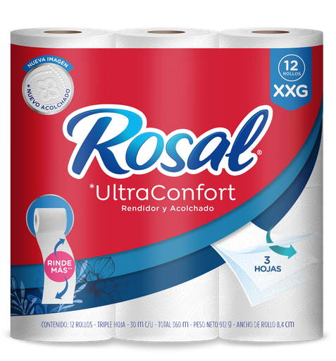 [054241] Papel Higiénico Rosal Ultra Confort XXG 12 Unidades