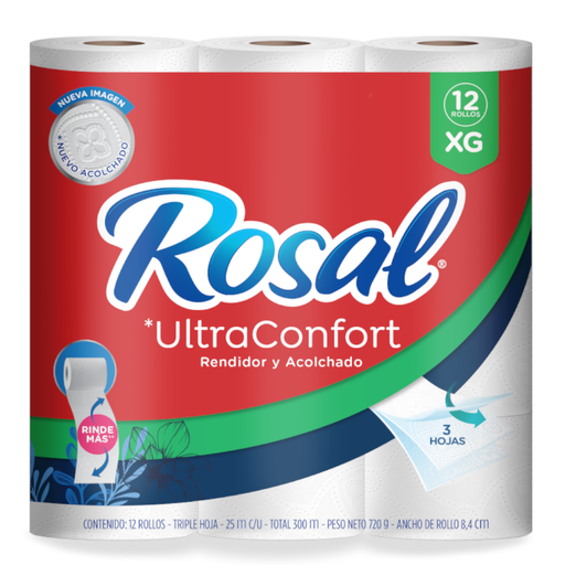 [054245] Papel Higiénico Rosal Ultra Confort XG 12 Unidades