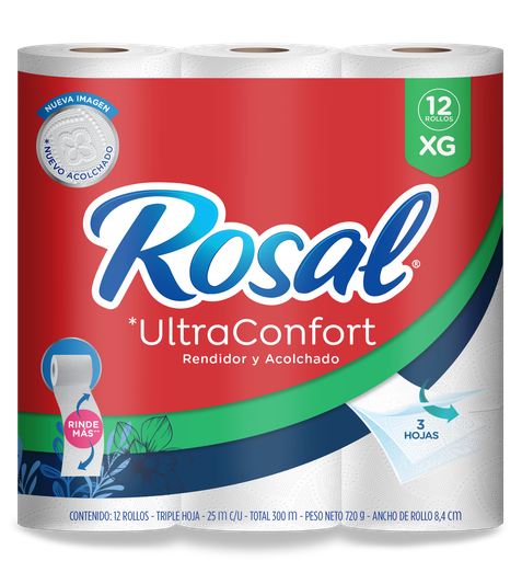 [054245] Papel Higiénico Rosal Ultra Confort XG 12 Unidades