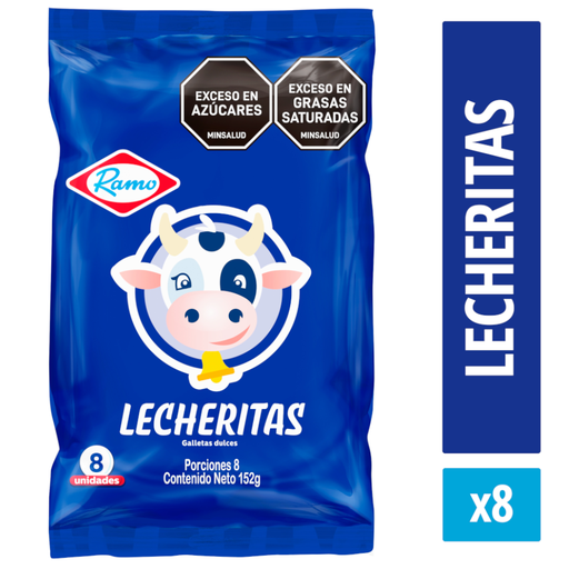 [054382] Galletas Lecheritas Ramo 8 Unidades 152Gr
