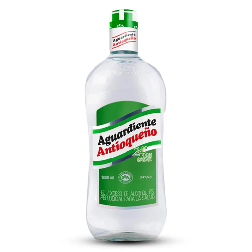 [054392] Aguardiente Antioqueño Sin Azúcar Verde Botella 1000Ml