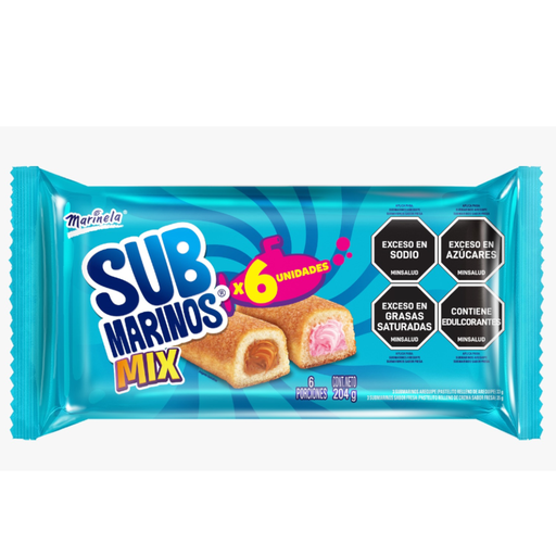 [054393] Submarinos Surtidos Bimbo 6 Unidades 204Gr