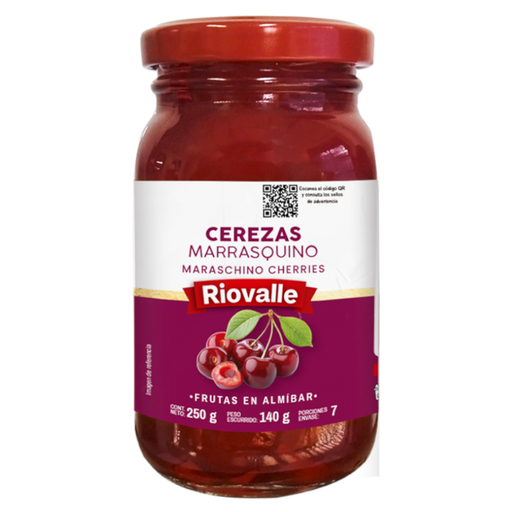 [013119] Cerezas Marrasquino Riovalle Frasco 250Gr