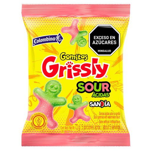 [054426] Gomas Grissly Sour Ácidas Sandia  72Gr