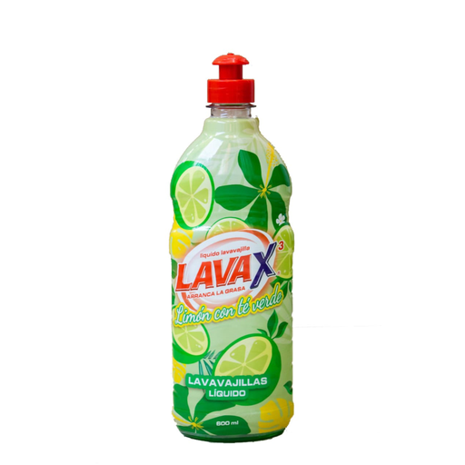 [054438] Lavavajilla Líquido Lava  Limón Con Té Verde 600Ml