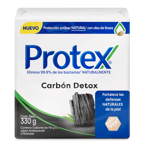 [054452] Jabón Protex Carbón Detox 3 Unidades 330Gr