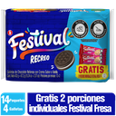 Galleta Festival Recreo 14 Unidades 432Gr Gratis 2 Porciones Individual fresa