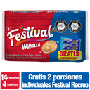 Galleta Festival Vainilla 14 Unidades 403Gr Gratis 2 Porciones Individual Recreo