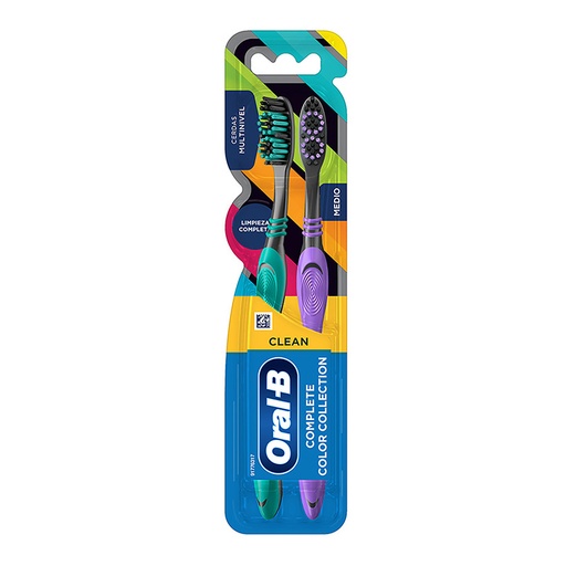 [054473] Cepillo Dental Oral B Complete Color Collection Medio 2 Unidades