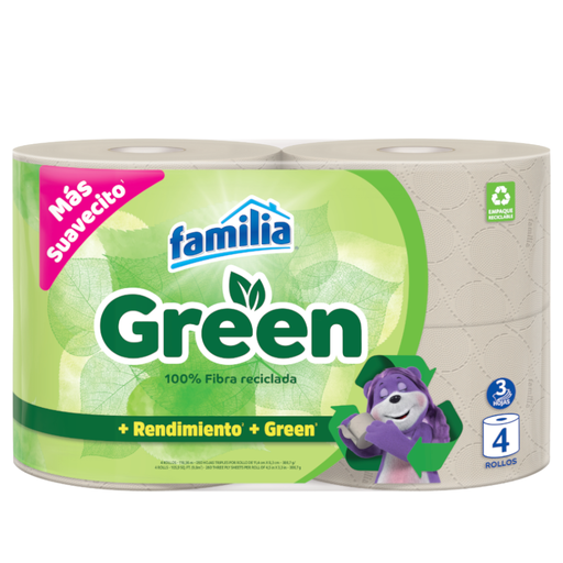 [052097] Papel Higiénico Familia Green 4 Unidades
