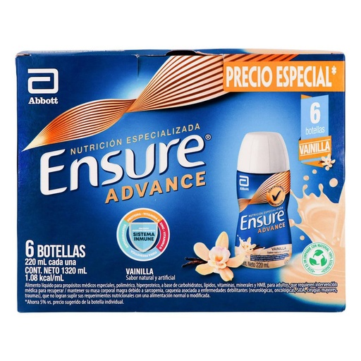 [054491] Ensure Advance Vainilla 6 Unidades 1320Ml
