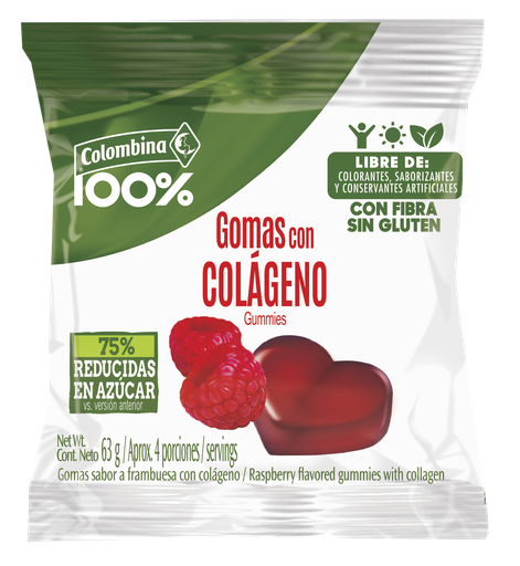 [054517] Gomas Con Colágeno Frambuesa 63Gr
