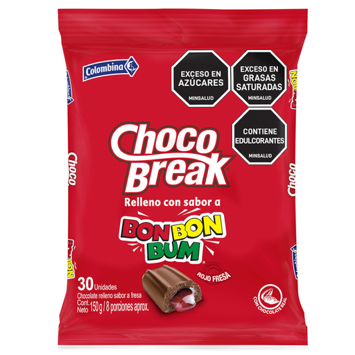 [054530] Chocobreak Relleno Sabor A Bon Bon Bun Bolsa 30 Unidades