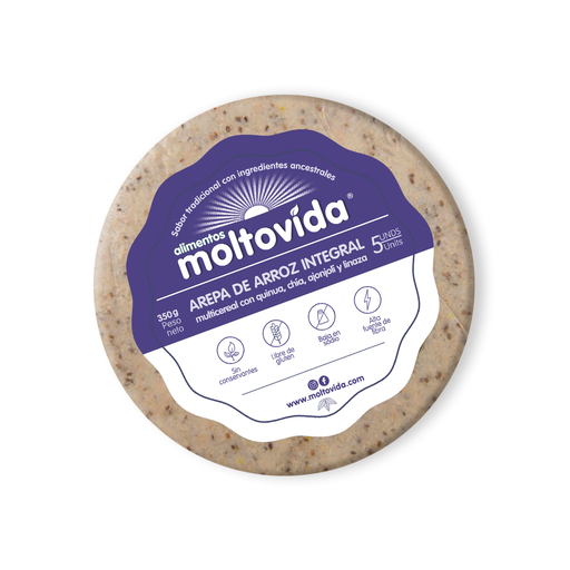 [054558] Arepa De Arroz Integral Multicereal Moltovida 5 Unidades 350Gr