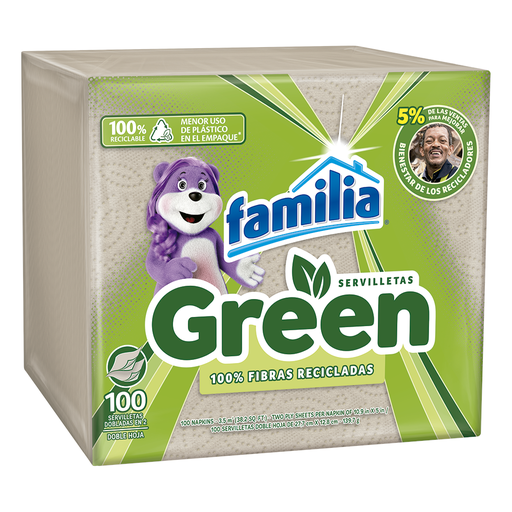 [054561] Servilleta Familia Green 100 Unidades