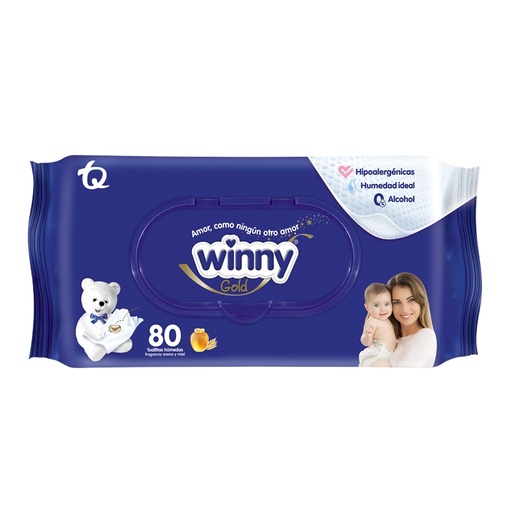 [016279] Toallitas Húmedas Winny Avena Miel 80 Unidades
