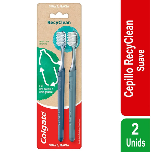 [054629] Cepillo Dental Colgate Recyclean Suave 2 Unidades
