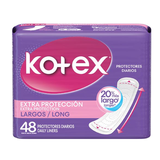 [054631] Protectores Kotex Extra Protección Largos 48 Unidades