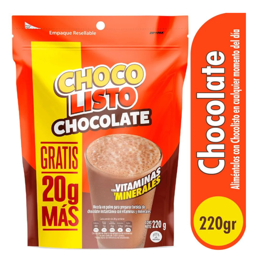 [009609] Chocolisto Chocolate Bolsa 220Gr Gratis 20Gr Más