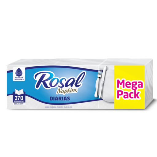 [054693] Servilleta Rosal Blanca Mega Pack 270 Unidades
