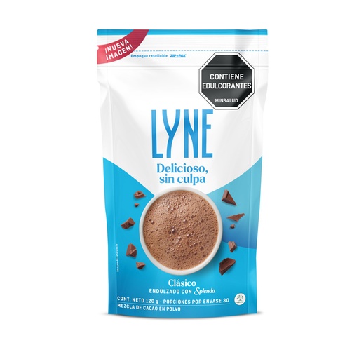 [054696] Chocolate Lyne Clásico Endulzado Con Splenda Bolsa 120Gr