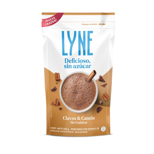 [054697] Chocolate Lyne Clavos Y Canela Sin Endulzar Bolsa 120Gr