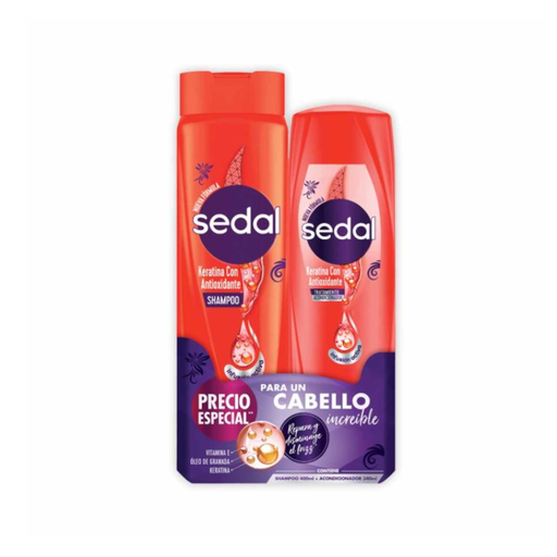 [054730] Shampoo Sedal Keratina Con Antioxidante 400Ml + Acondicionador 340Ml