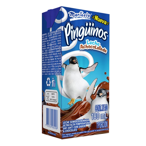 [054780] Leche Achocolatada Semidescremada Pinguino Tetrapack 180Ml