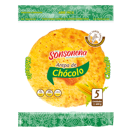 [054809] Arepa Chócolo Sonsoneña 5 Unidades 400Gr